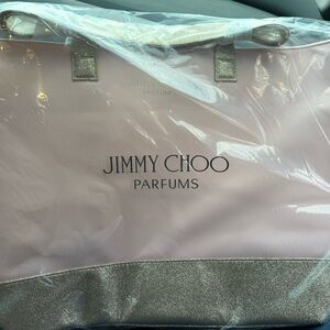 Jimmy Choo Pink and Silver Luxury Tote